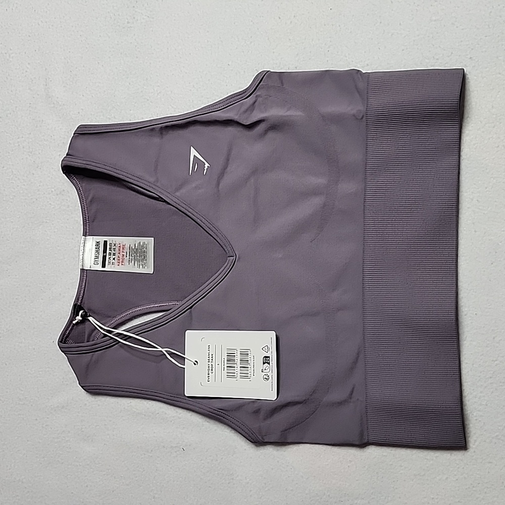 2196 EVERYDAY SEAMLESS CROP TANK Purple Gymshark Womens Body Fit Small
